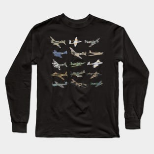 Various British WW2 Airplanes Long Sleeve T-Shirt